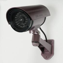 屋外ハウジング型ダミー防犯カメラ LED付き 屋外用　  DAM002p