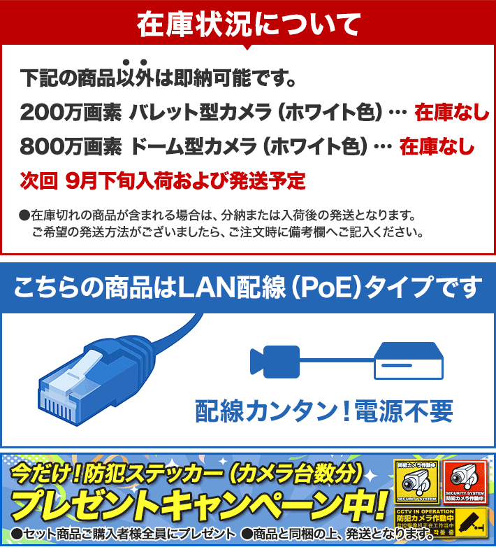 PoE8chセット在庫状況について
