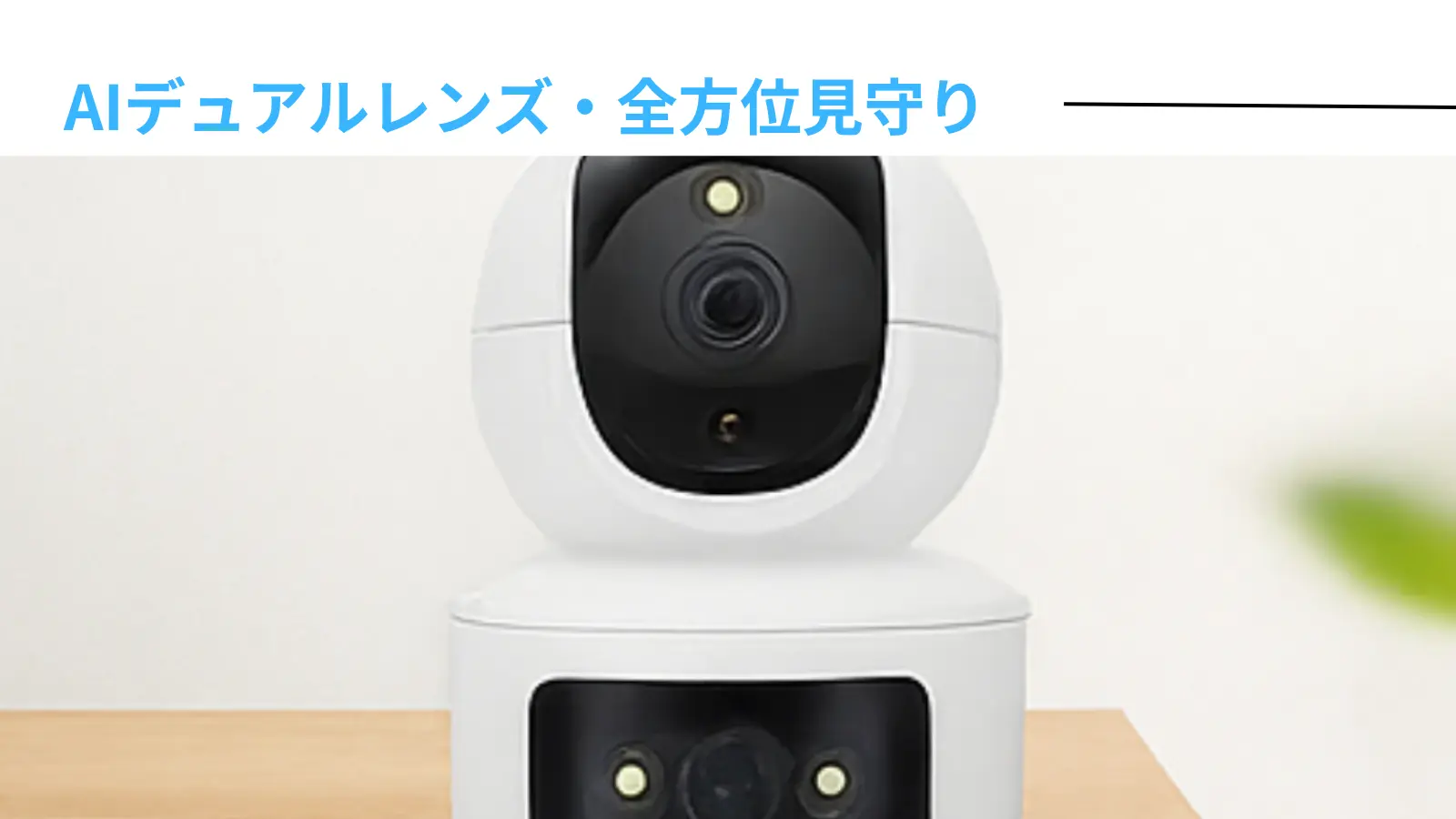 デュアルレンズで全方位見守り