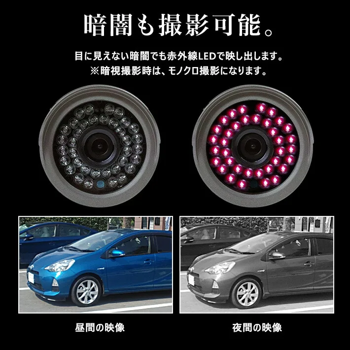 夜間・暗闇でも撮影が可能