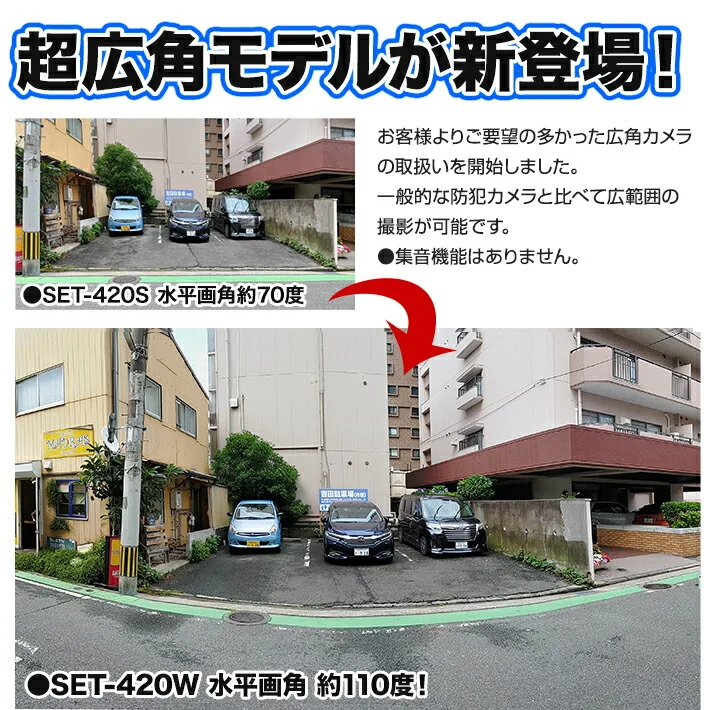 撮影範囲が広い 200万画素 防犯カメラ 防雨 ホワイト色 SX-200w-wide