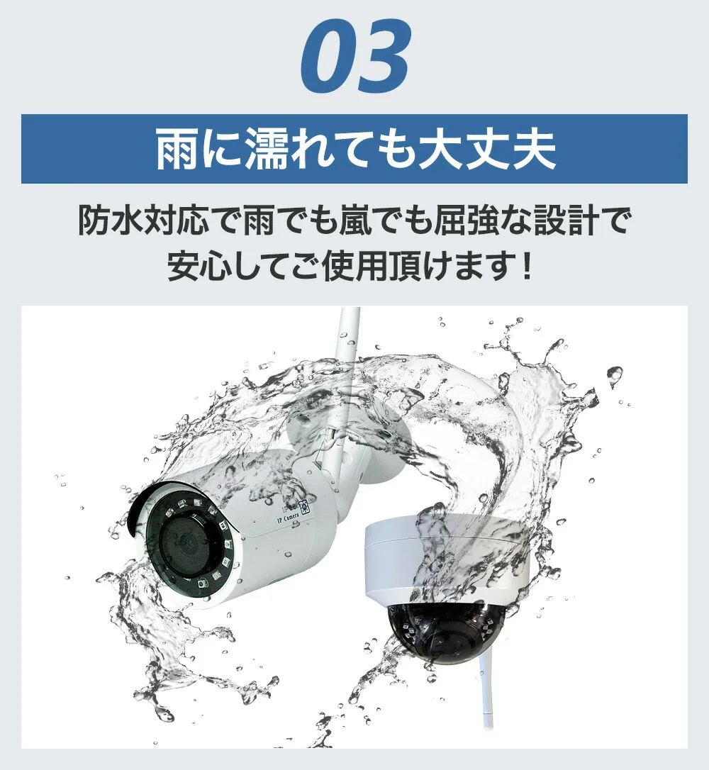 赤外線LEDで夜間撮影も可能です