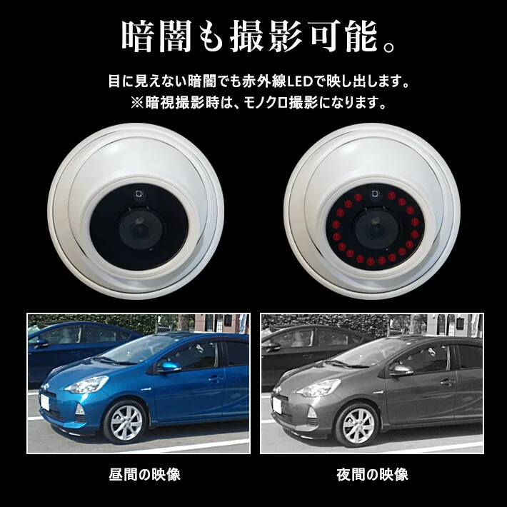 暗闇も撮影可能