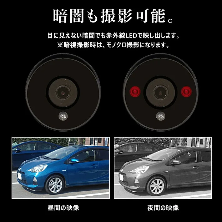 暗闇も撮影可能