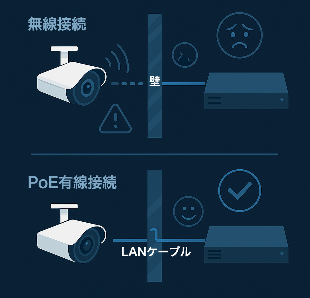 無線接続よりもおすすめな有線接続