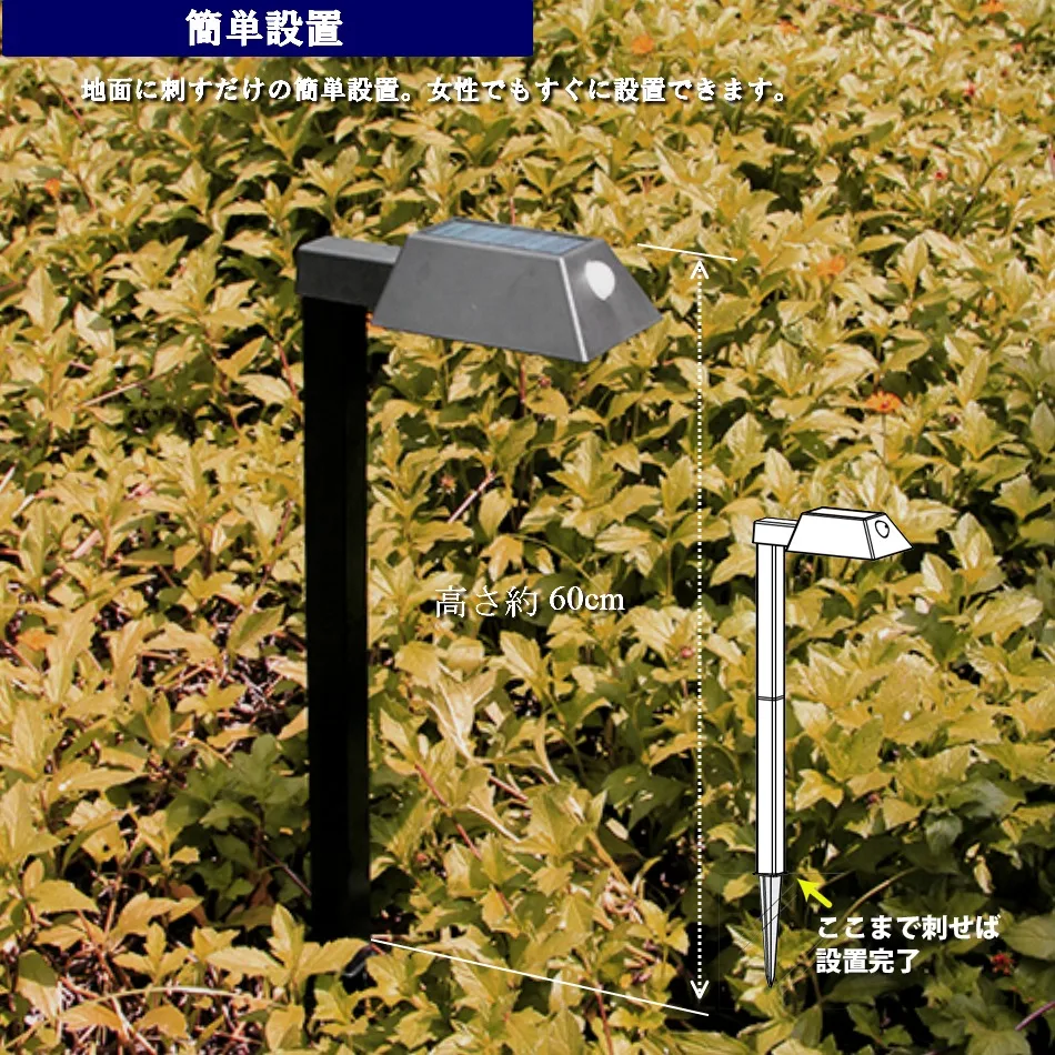 センサーライトの高さは約60cm