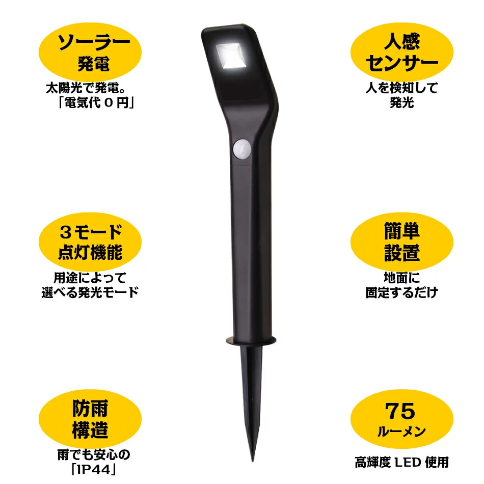 検知エリアで人を検知すると点灯します。