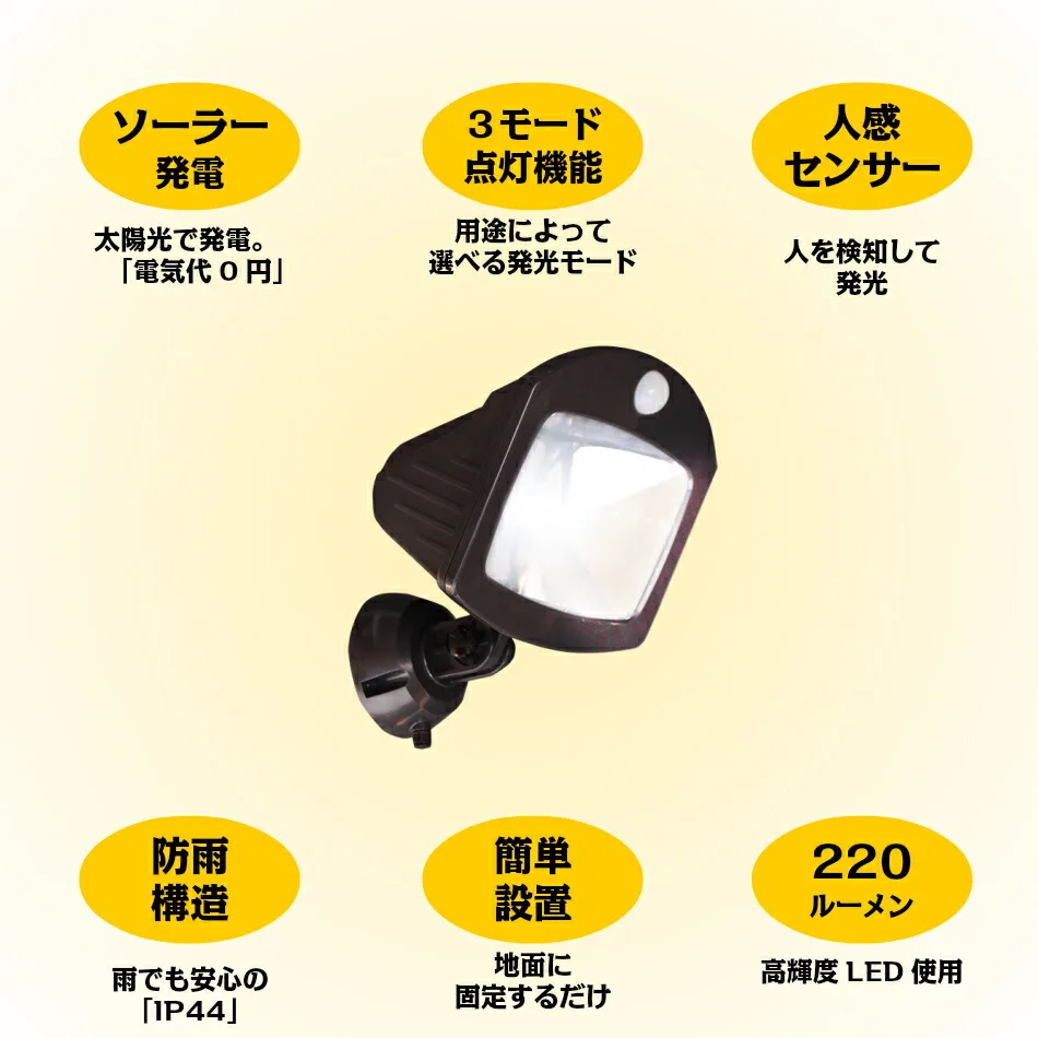 玄関や駐車場、庭の通路にお勧めです。