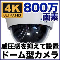 屋内用800万画素ドーム型カメラ ホワイト色 SX-800D